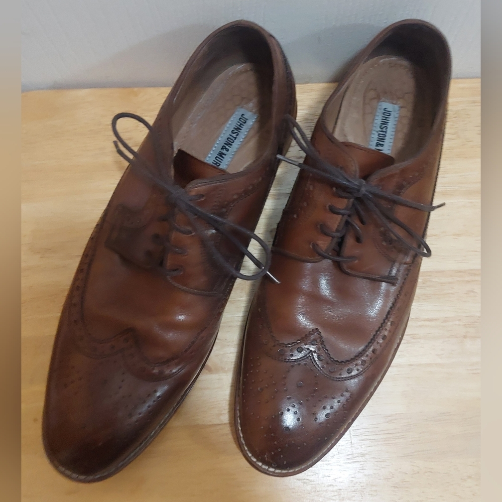 Men's Johnston & Murphy Brown Laced Dress Shoes Size 12